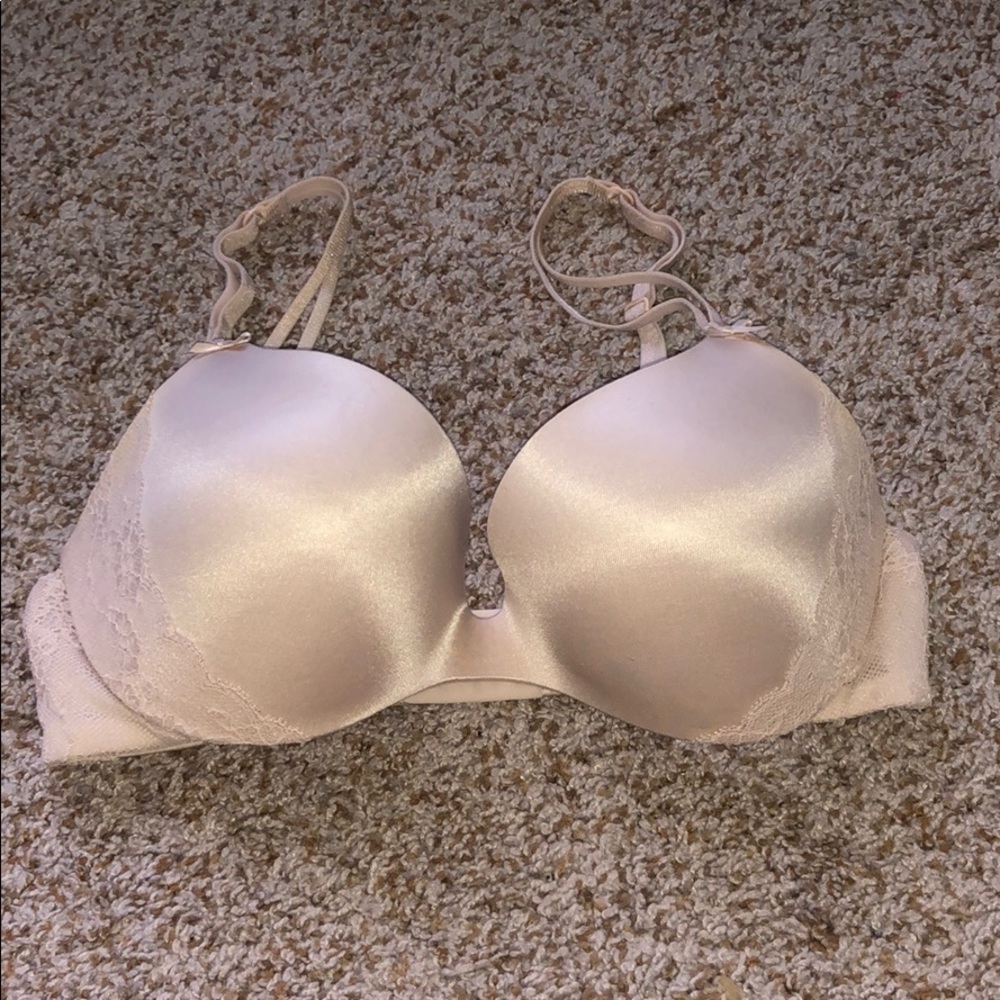 Aerie Pink Bra with Lace Detail